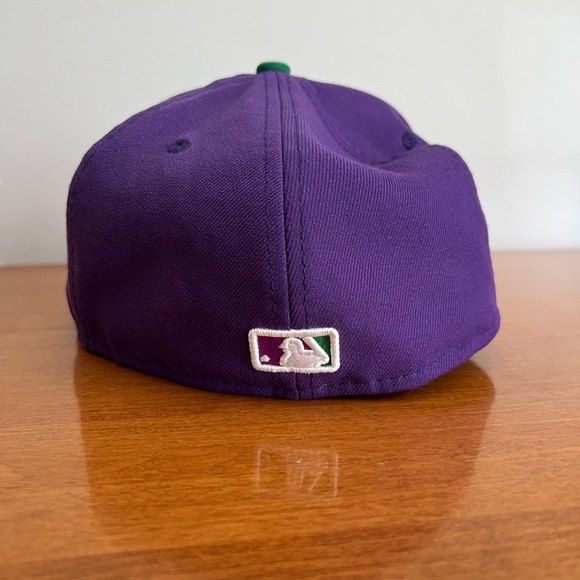 59Fifty Baseball Hat Colorado Rockies Big League Chew Ground Ball Grape 7 1/4 - Picture 7 of 13